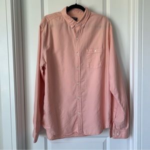 Express Washed Coral Button Up Shirt XL